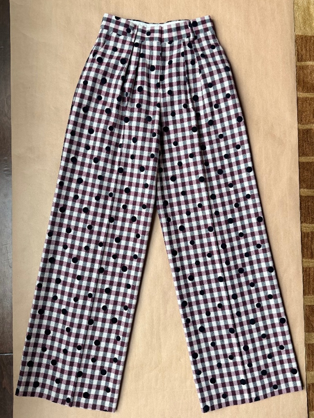 ZENDAYA x TOMMY HILFIGER Polka Dot High Waist PANTS Size: 6 Long US / 36 EU New